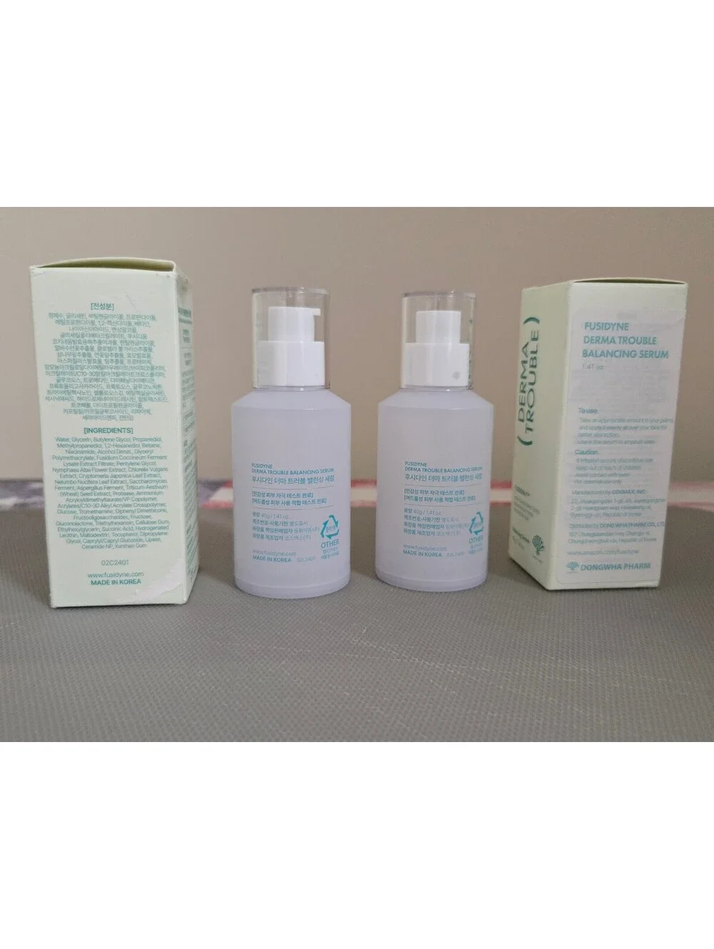 Fusiderm Derma Trouble Balancing Serum 40g - Set of 2, Korean Skincare